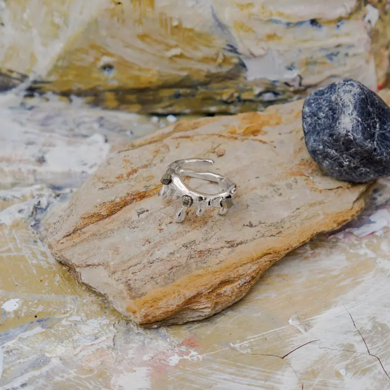 Tiny Stone Lava Ring - Image 3