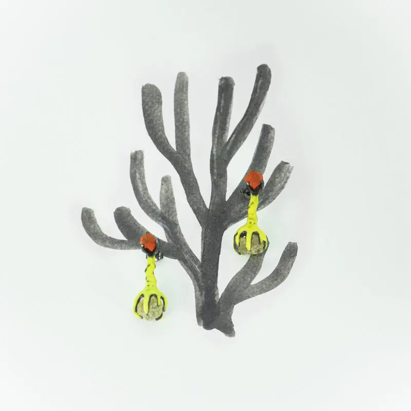 Coral Color Earrings - Image 2