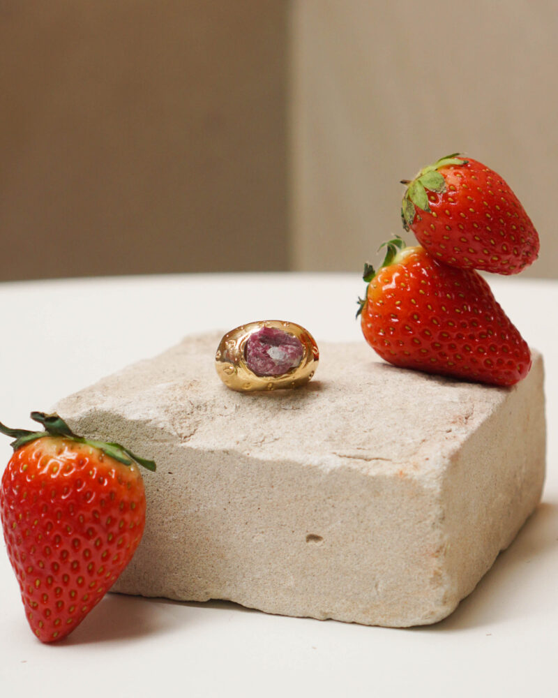 Gold14k Strawberry Ring in 14K Gold