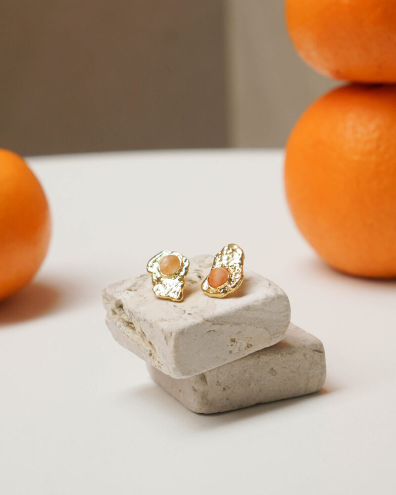 Orange Peel Earrings