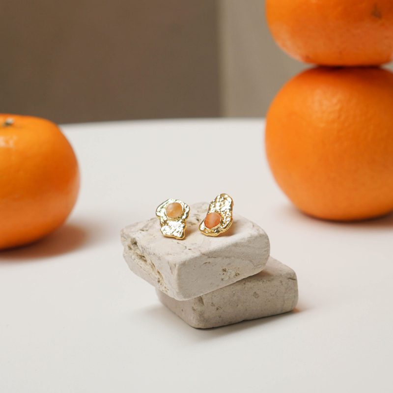 Orange Peel Earrings
