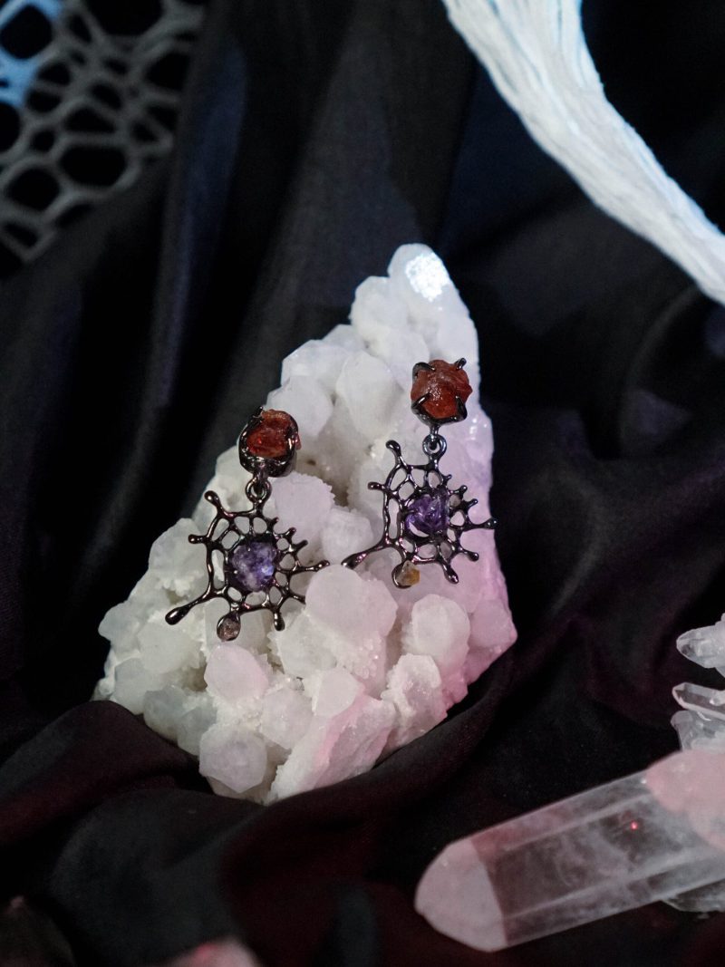 Spider Web Earrings - Image 8