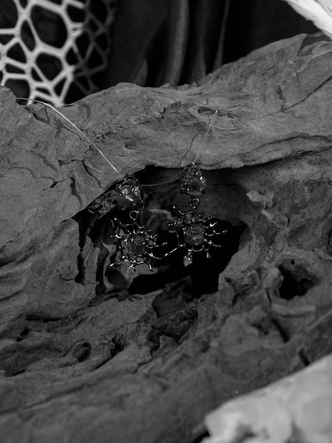 Spider Web Earrings - Image 3