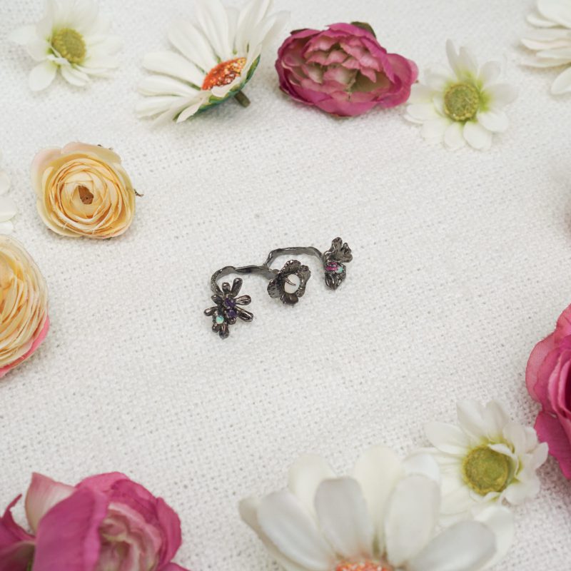 Triple Wildflower Ring - Image 6