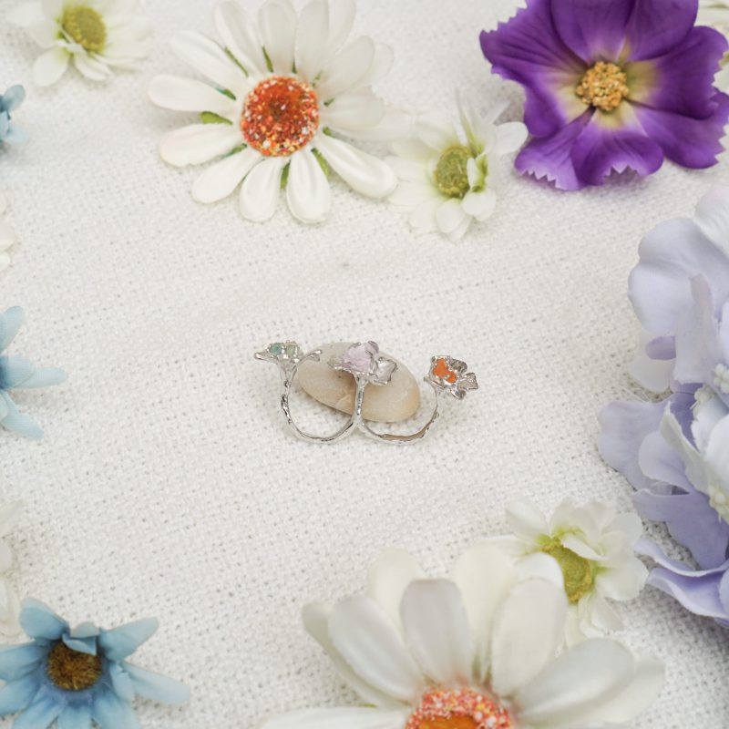 Triple Wildflower Ring - Image 8
