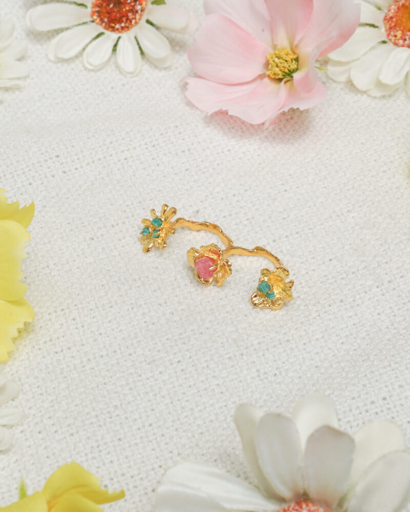 Triple Wildflower Ring