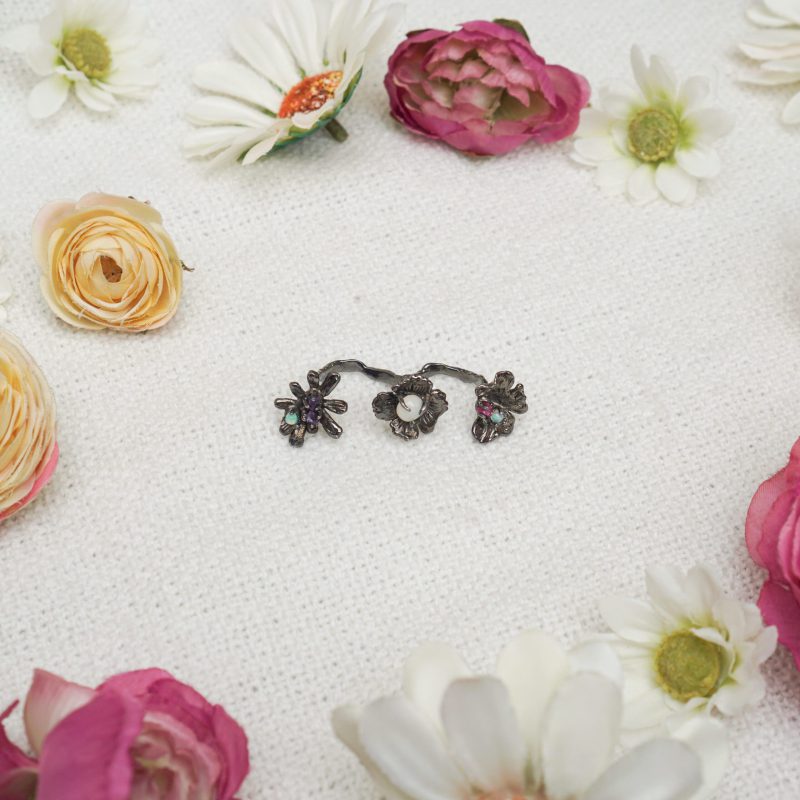 Triple Wildflower Ring - Image 5