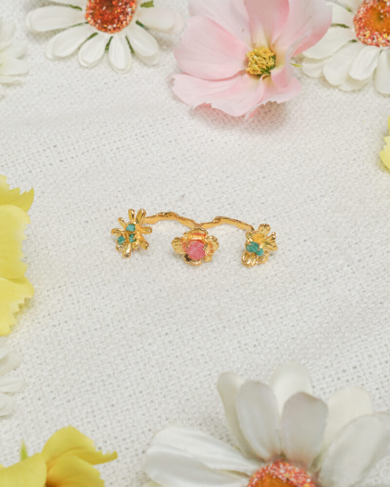 Triple Wildflower Ring