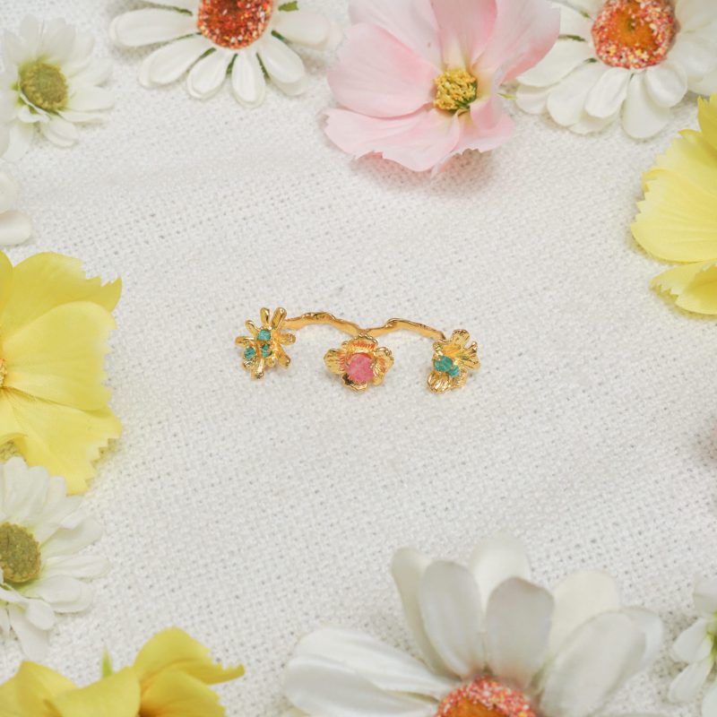 Triple Wildflower Ring