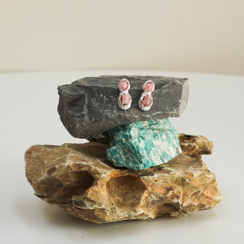 Double Stone Cliff Earrings - Image 3