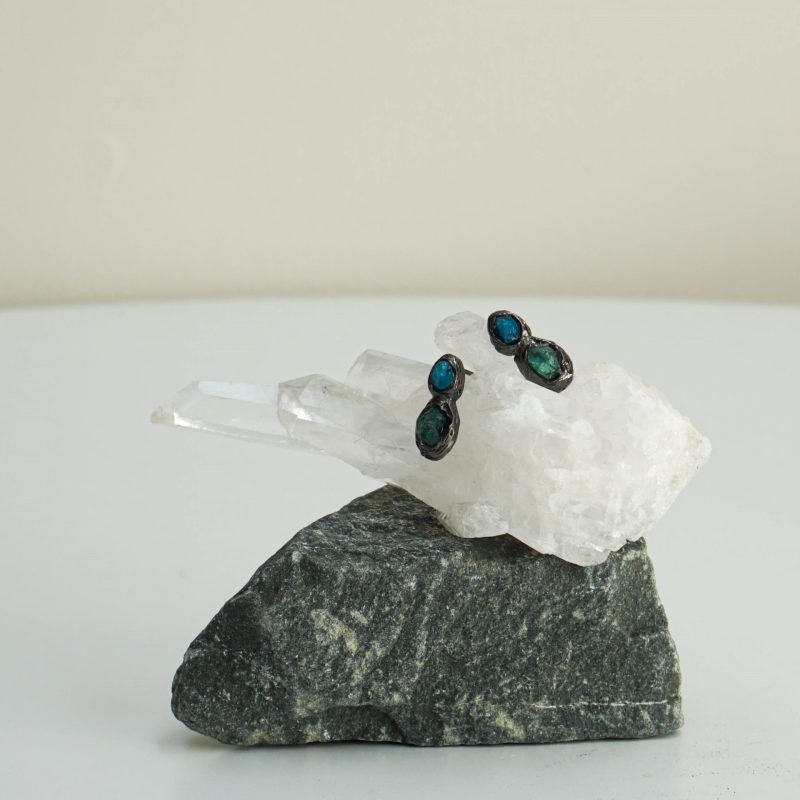Double Stone Cliff Earrings - Image 4