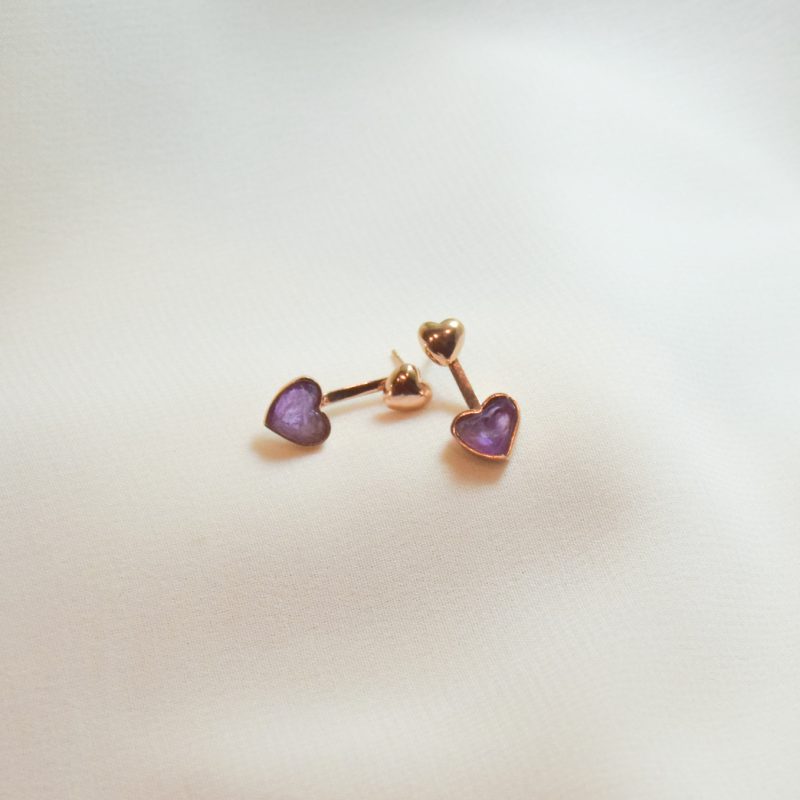 Double Mini Heart Earrings