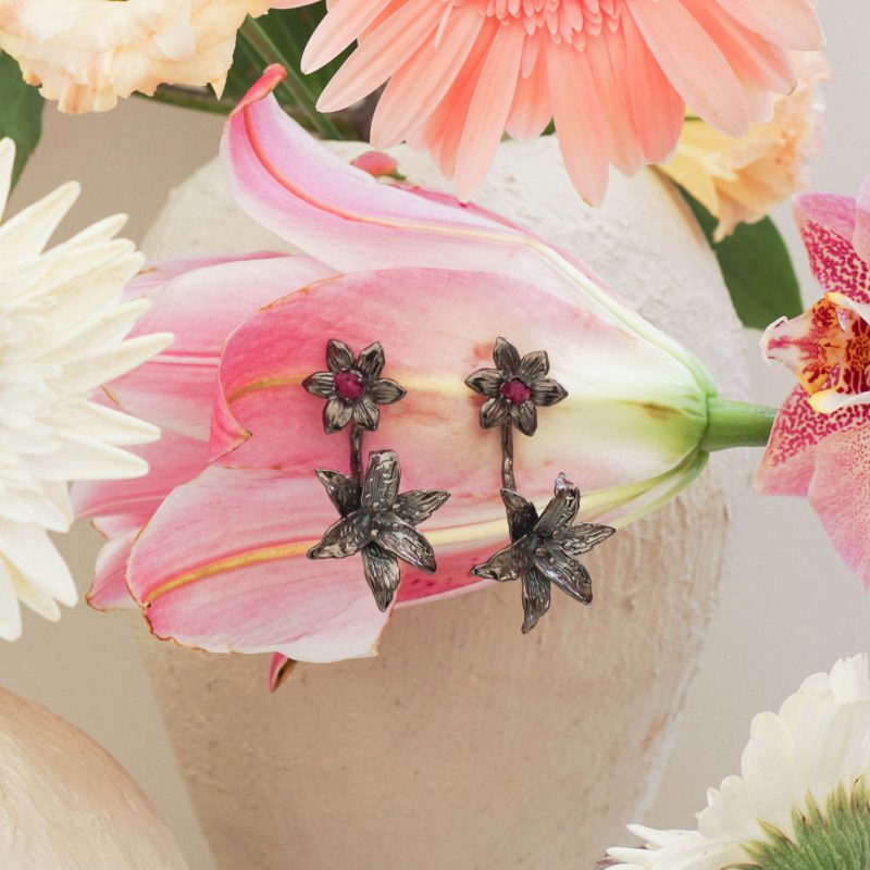 Double Garden of Flowers Earrings - Image 4